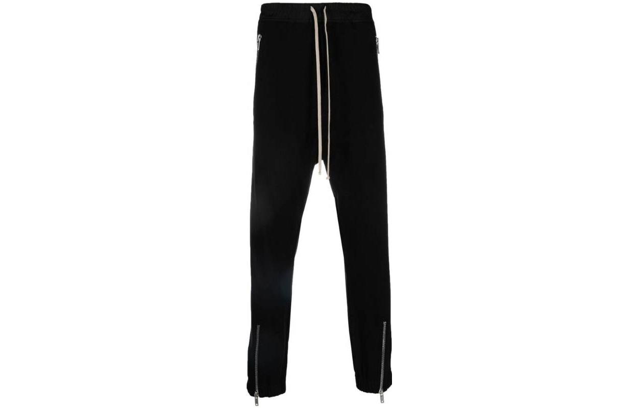 Order RICK OWENS SS23 經典抽繩拉鍊運動長褲 黑色 RU01C4370BA-09