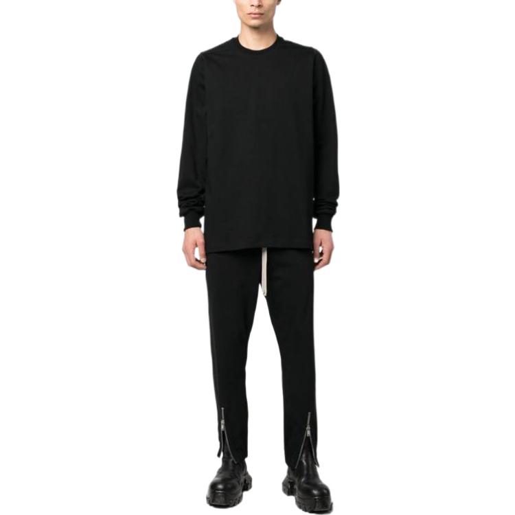 Lookbook RICK OWENS SS23 經典抽繩拉鍊運動長褲 黑色 RU01C4370BA-09