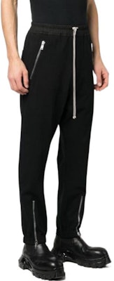 RICK OWENS SS23 經典抽繩拉鍊運動長褲 黑色 RU01C4370BA-09 Purchase RICK OWENS SS23 經典抽繩拉鍊運動長褲 黑色 RU01C4370BA-09