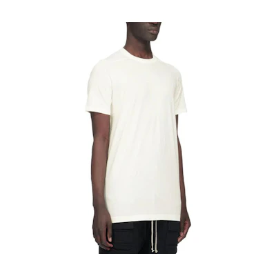 RICK OWENS SS23 Solid Knit Crewneck Short-Sleeve T-Shirt Cream White RU01C4264JA-08