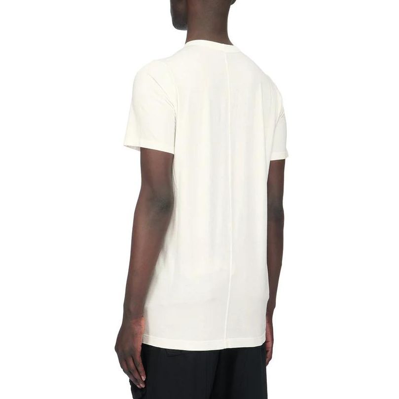 Shop リックオウエンス SS23 無地ニット クルーネック半袖Tシャツ クリームホワイト RU01C4264JA-08