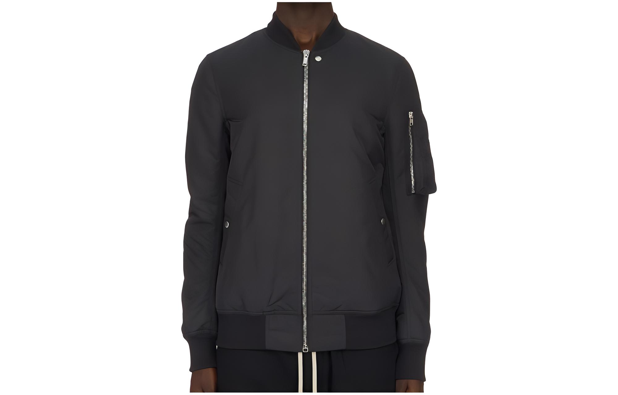 Rick Owens SS23 Black Solid Pocket Zip Jacket RU02C7789TH-09