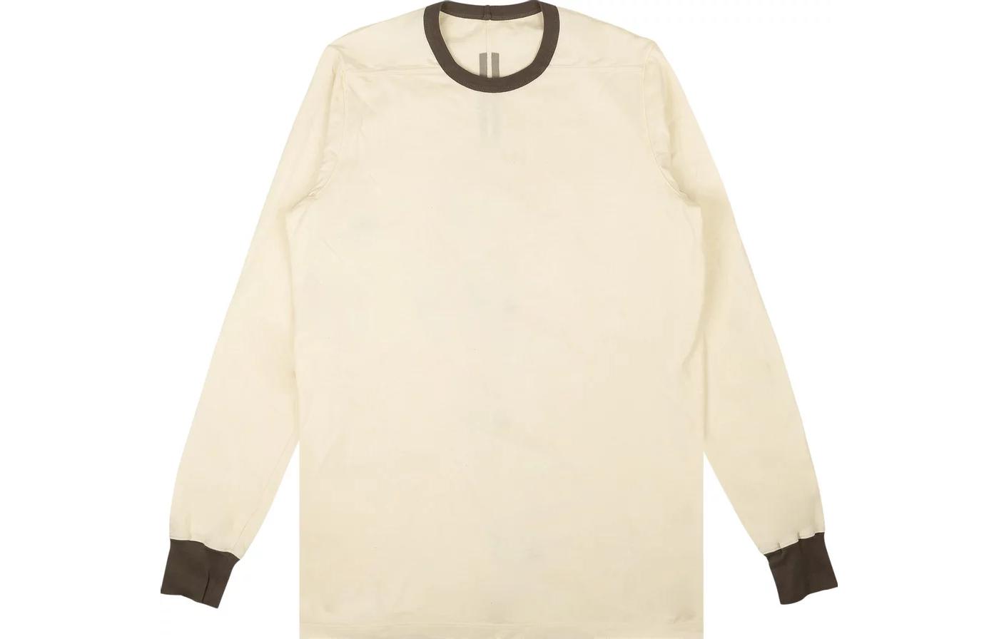 Rick Owens SS23 Contrast Trim Crewneck Sweatshirt Men’s Off-White RU01B1258JA21-34