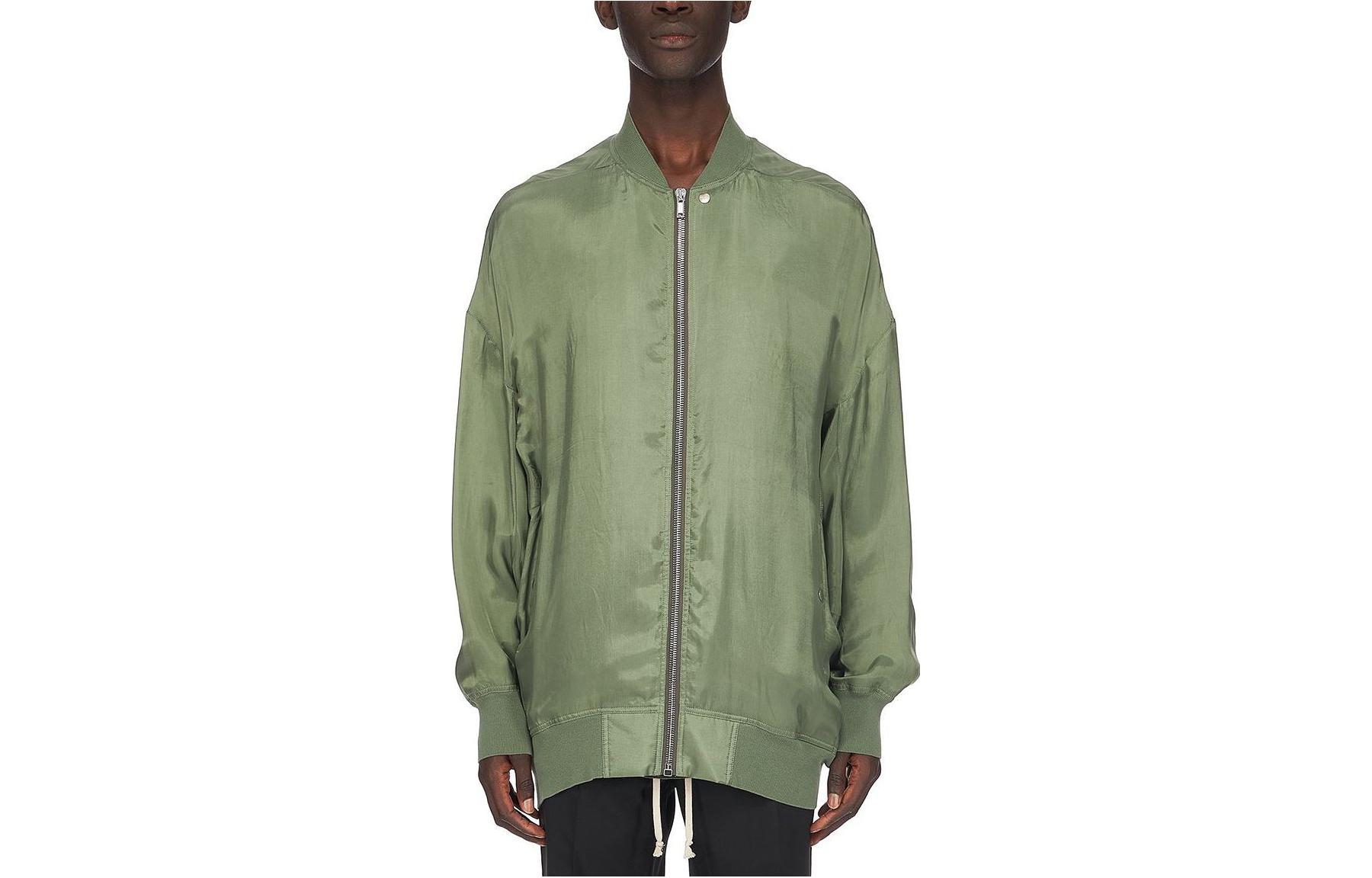 Rick Owens SS23 EDFU Green Zip-Up Loose-Fit Jacket for Men RU01C4795J-55