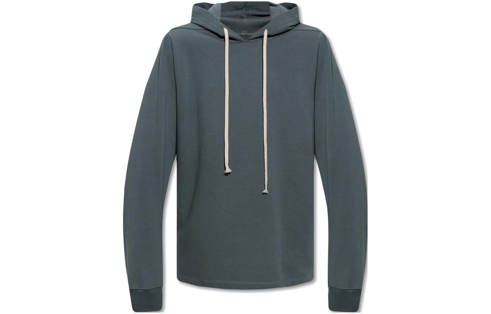 Rick Owens SS23 Lightweight Longline Hoodie Dark Grey RU02B2285BA-65