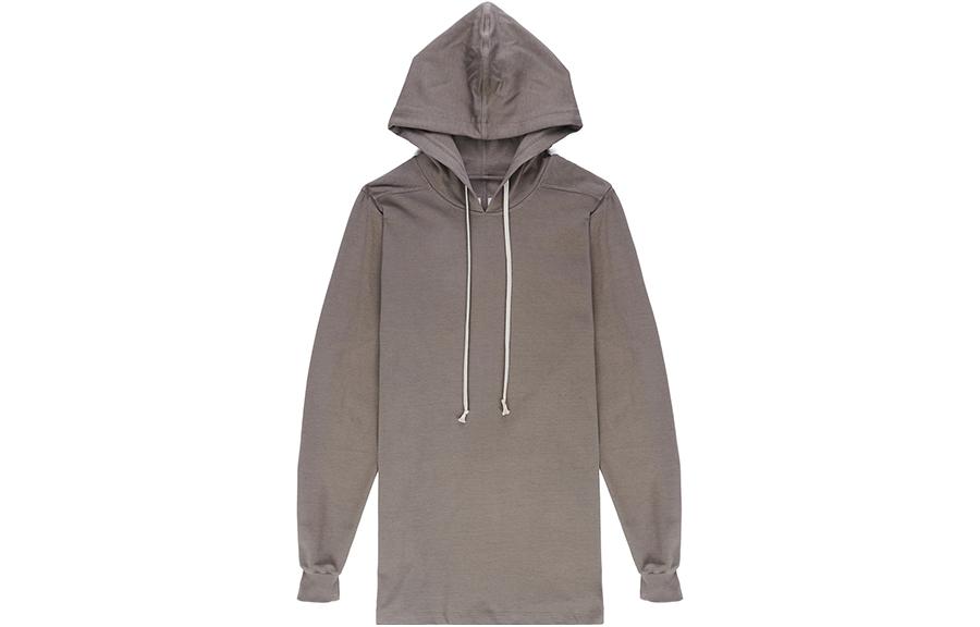 Rick Owens SS23 Monochrome Hoodie Men’s Taupe Long Sleeve RU01C4285BA-34