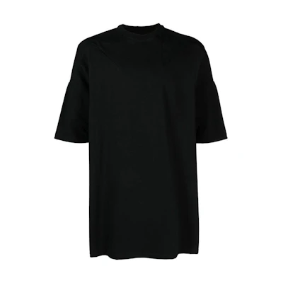 RICK OWENS SS23 Plain Black Crewneck Short Sleeve T-Shirt Men RU01C4275BA-09