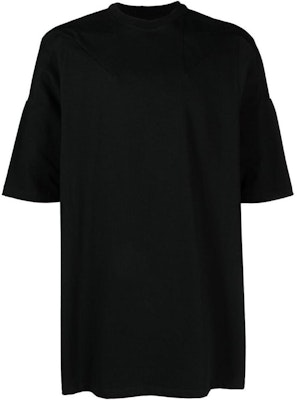 RICK OWENS SS23 Plain Black Crewneck Short Sleeve T-Shirt Men RU01C4275BA-09 Order RICK OWENS SS23 Plain Black Crewneck Short Sleeve T-Shirt Men RU01C4275BA-09