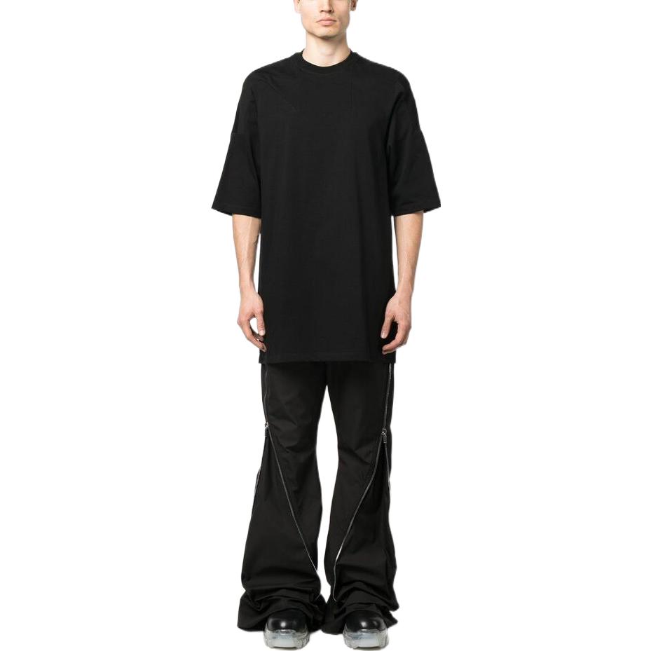 Lookbook RICK OWENS SS23 Plain Black Crewneck Short Sleeve T-Shirt Men RU01C4275BA-09