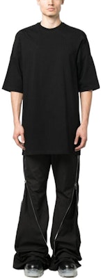 RICK OWENS SS23 Plain Black Crewneck Short Sleeve T-Shirt Men RU01C4275BA-09 Lookbook RICK OWENS SS23 Plain Black Crewneck Short Sleeve T-Shirt Men RU01C4275BA-09