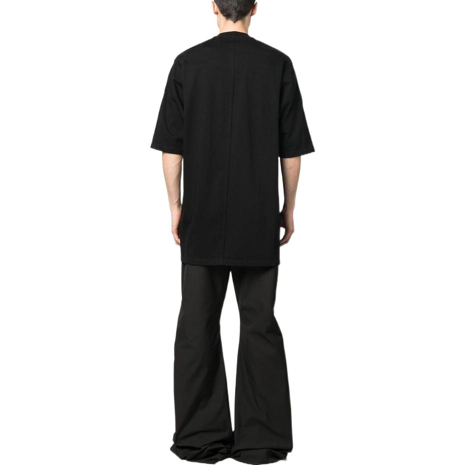 Shop RICK OWENS SS23 Plain Black Crewneck Short Sleeve T-Shirt Men RU01C4275BA-09