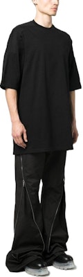 RICK OWENS SS23 Plain Black Crewneck Short Sleeve T-Shirt Men RU01C4275BA-09 Purchase RICK OWENS SS23 Plain Black Crewneck Short Sleeve T-Shirt Men RU01C4275BA-09