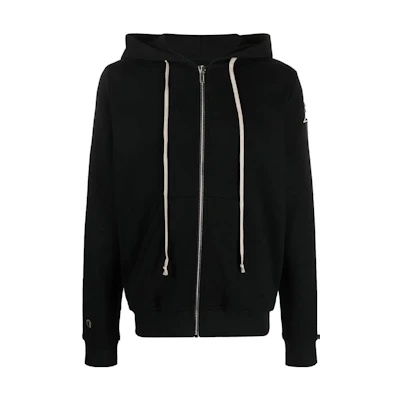 Rick Owens SS23 Plain Black Hooded Pullover Long Sleeve Sweatshirt CM02C9221CHFE-09