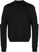 RICK OWENS SS23 Plain Ribbed Hem Crewneck Pullover Sweatshirt Black . RU01C4279BA-09 RICK OWENS SS23 Plain Ribbed Hem Crewneck Pullover Sweatshirt Black . RU01C4279BA-09