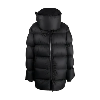 RICK OWENS SS23 Quilted High-Neck Zip Jacket in Solid Color for Men. RU02C7741NPD3-09