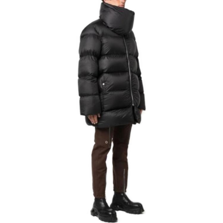 Purchase 릭 오웬스 SS23 남성용 솔리드 컬러 퀼팅 하이넥 집업 재킷. RU02C7741NPD3-09