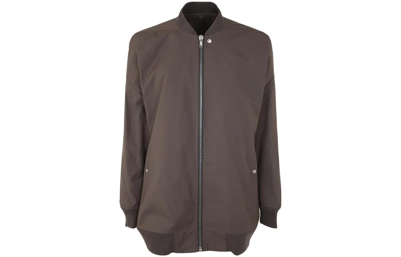 Rick Owens SS23 Solid Brown Zip-Up Casual Long-Sleeve Jacket RU01C4795TF34