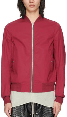 Rick Owens SS23 Solid Loose Fit Bomber Jacket Maroon RU01C4790TEJP2-23 Buy Rick Owens SS23 Solid Loose Fit Bomber Jacket Maroon RU01C4790TEJP2-23