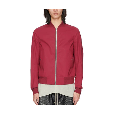 Rick Owens SS23 Solid Loose Fit Bomber Jacket Maroon RU01C4790TEJP2-23
