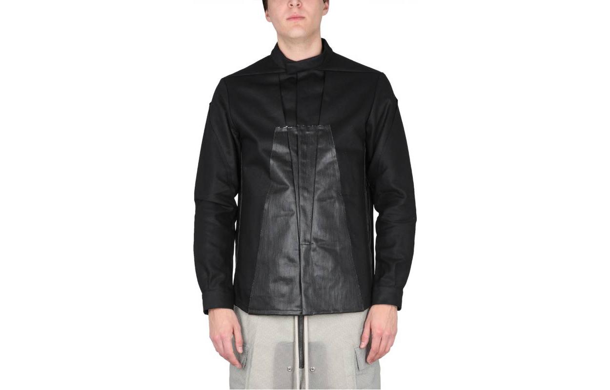 Rick Owens SS23 Solid Patchwork Black Long-Sleeve Jacket RR01C4706COMBO2-09