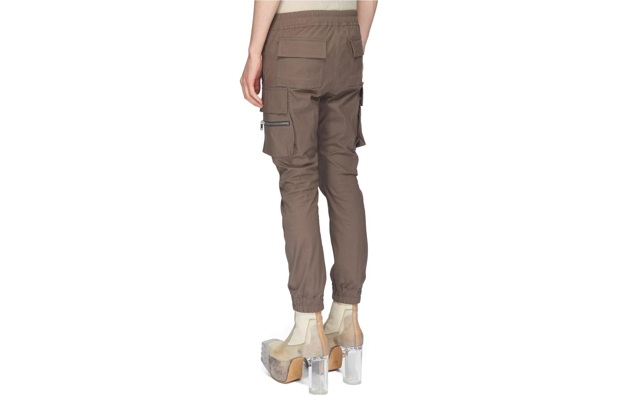 Lookbook Rick Owens SS23 Seluar Joggers Zip Poket Knit - Taupe Beige. RU01C4396TE-34