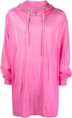 Rick Owens SS23 Hoodie Transparan Pink dengan Tali Serut RU01C4285UC-13 Buy Rick Owens SS23 Hoodie Transparan Pink dengan Tali Serut RU01C4285UC-13