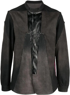 Rick Owens SS23 Jaket Leher Tinggi Coklat Lelaki Patchwork Distressed RR01C4706COMBO1-24D100 Buy Rick Owens SS23 Jaket Leher Tinggi Coklat Lelaki Patchwork Distressed RR01C4706COMBO1-24D100