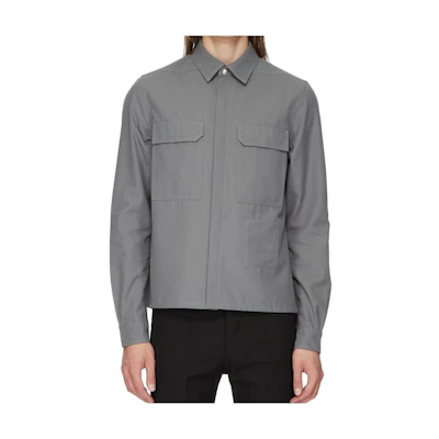 Rick Owens SS24 Smoke Gray Loose Fit Short Jacket RL01D3234TWRP-118