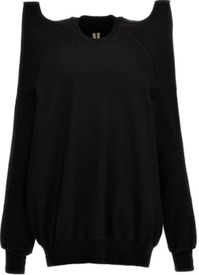 Rick Owens SS24 黑色一字領寬鬆長袖衛衣 RR01D3222F-09 Buy Rick Owens SS24 黑色一字領寬鬆長袖衛衣 RR01D3222F-09