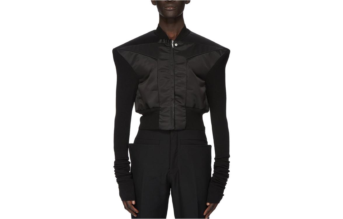 Rick Owens SS24 Black Zipper Ribbed Pocket Jacket RR01D3710NBR-09