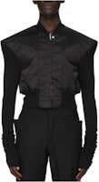 Rick Owens SS24 Black Zipper Ribbed Pocket Jacket RR01D3710NBR-09 Rick Owens SS24 Black Zipper Ribbed Pocket Jacket RR01D3710NBR-09