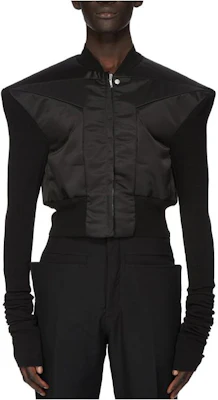 Rick Owens SS24 黑色拉鍊羅紋口袋夾克 RR01D3710NBR-09 Buy Rick Owens SS24 黑色拉鍊羅紋口袋夾克 RR01D3710NBR-09