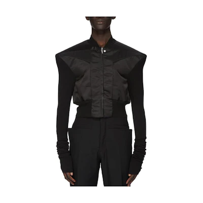Rick Owens SS24 Black Zipper Ribbed Pocket Jacket RR01D3710NBR-09
