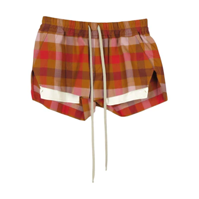 Rick Owens SS24 Checkerboard Print Drawstring Shorts Unisex Multicolor. RP01D2316CP
