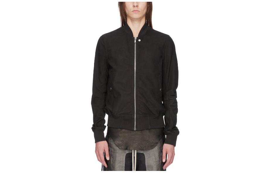 Rick Owens SS24 Matte Jacket with Zip Pockets Black RU01D3782LCK-09