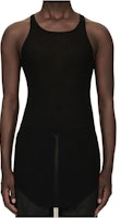 Rick Owens SS24 Ribbed Raw Hem Tank Top Black . RF00M6150RC-09 Rick Owens SS24 Ribbed Raw Hem Tank Top Black . RF00M6150RC-09