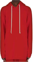 Rick Owens SS24 Solid Color Hoodie with Ribbed Cuffs Deep Red - RU01D3285BA-03 Rick Owens SS24 Solid Color Hoodie with Ribbed Cuffs Deep Red - RU01D3285BA-03