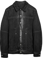 Rick Owens SS24 Solid Color Single-Breasted Collared Jacket Dark Grey Men. RR01D3704DK-78 Rick Owens SS24 Solid Color Single-Breasted Collared Jacket Dark Grey Men. RR01D3704DK-78