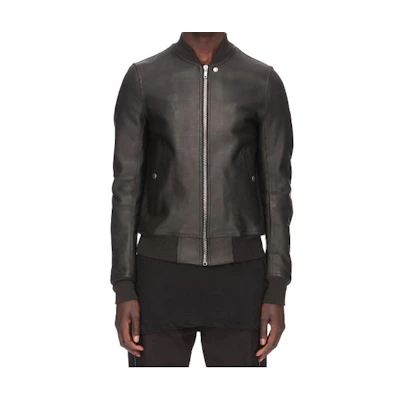 Rick Owens SS24 Solid Color Zip Pocket Jacket Black RU01D3782LOY-09