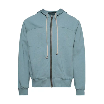 Rick Owens SS25 Blue Unisex Oversized Zip-Up Hoodie Jacket RU01E5241BA-66