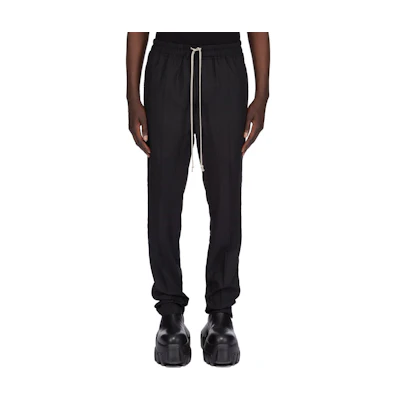 Rick Owens SS25 Slim Ruched Soft Casual Pants Men’s Black RU01E5390WG-09