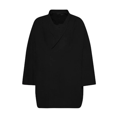 Rick Owens SS25 Solid Color Mid-Length Jacket Black RU01E5751WA-09