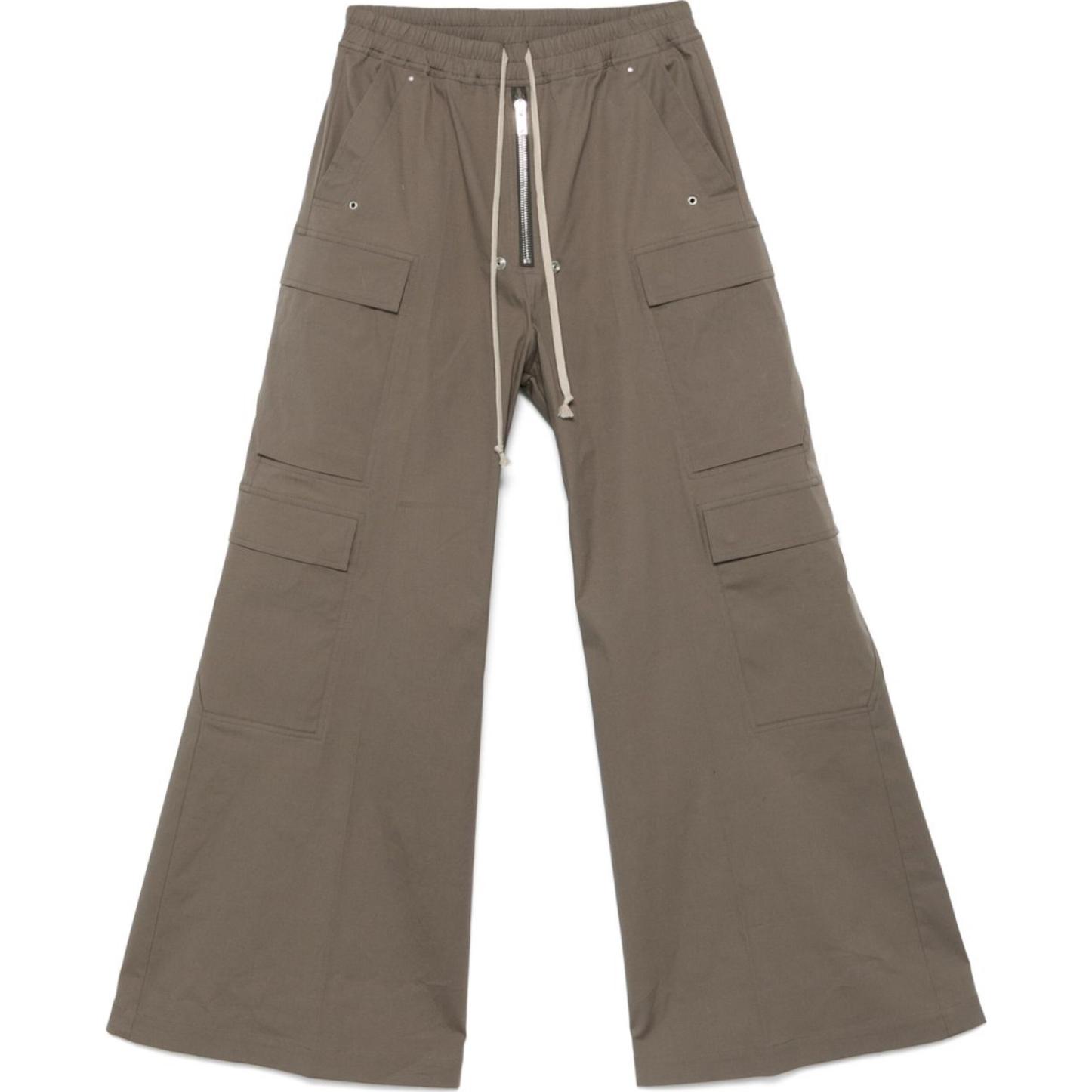 RICK OWENS SS25 Washed Studded Elastic Waist Pocket Pants Khaki  Casual. RU01E5339TE-34