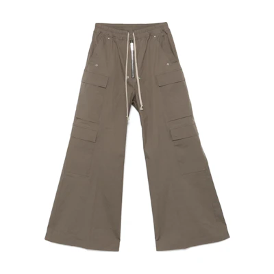 RICK OWENS SS25 Washed Studded Elastic Waist Pocket Pants Khaki Casual. RU01E5339TE-34