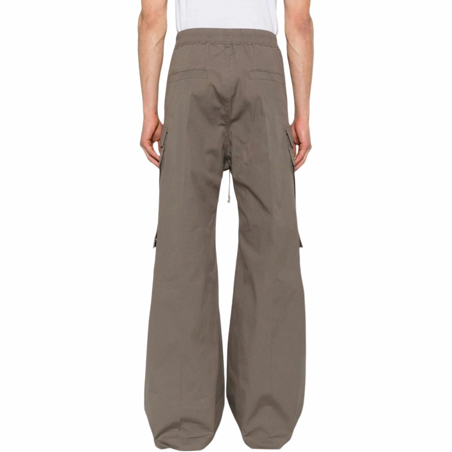 Shop リック・オウエンス SS25 ウォッシュスタッズ入りポケットパンツ カーキ カジュアル RU01E5339TE-34
