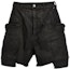 Buy RICK OWENS Stefan Waxed Zipper Relaxed Cargo Shorts Hitam Lelaki RR01D3322SBW-99