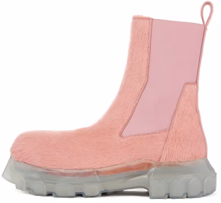 瑞克歐文斯/RO Strobe Beatle Bozo 小牛皮 真毛皮 切爾西靴 粉色 Buy 瑞克歐文斯/RO Strobe Beatle Bozo 小牛皮 真毛皮 切爾西靴 粉色