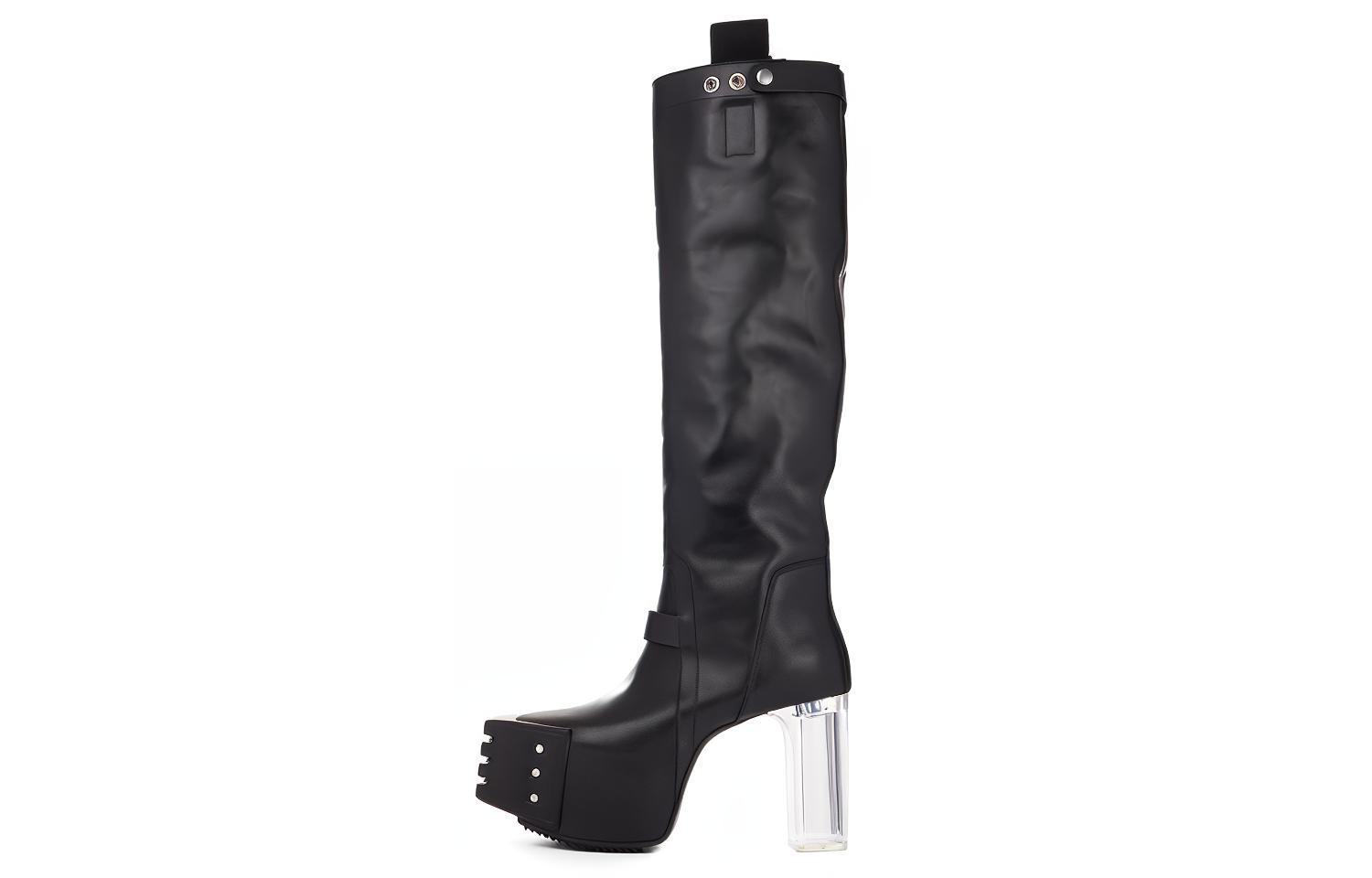 Rick Owens Strobe High-Top Boots 'Black Full-Grain Calfskin' RR02B2827LCGGR-990