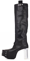 Rick Owens Strobe High-Top Boots 'Black Full-Grain Calfskin' RR02B2827LCGGR-990 Rick Owens Strobe High-Top Boots 'Black Full-Grain Calfskin' RR02B2827LCGGR-990