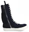 Order Rick Owens Strobe Runway 'Hitam Bulu Tinggi-Top' Sneaker RR02B2899LHL-91